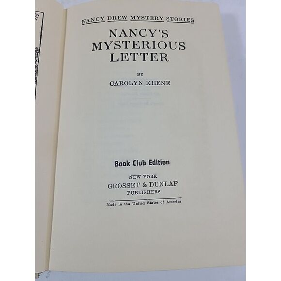 Nancy Drew Mystery: Nancy's Mysterious Letter Carolyn Keene VTG HC c1932 BCE - Picture 12 of 16